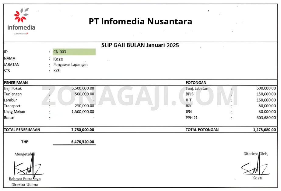 Slip Gaji PT Infomedia Nusantara