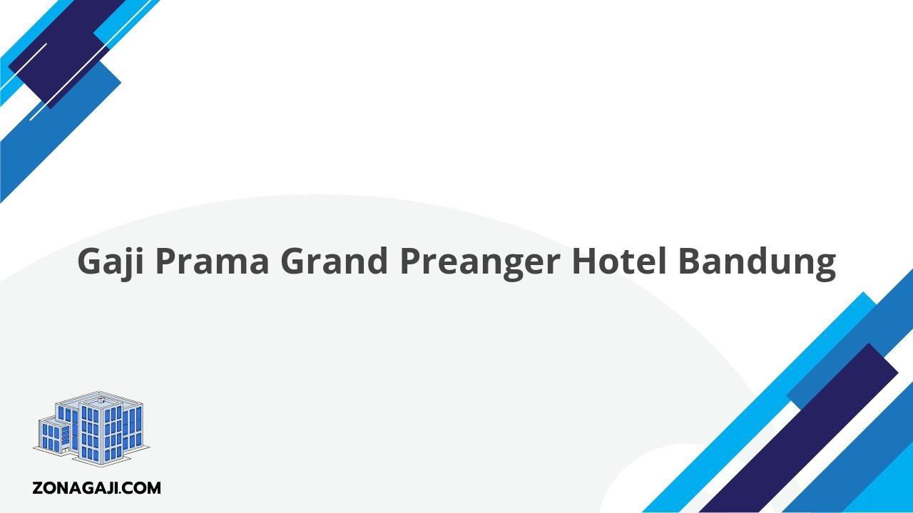 Gaji Prama Grand Preanger Hotel Bandung