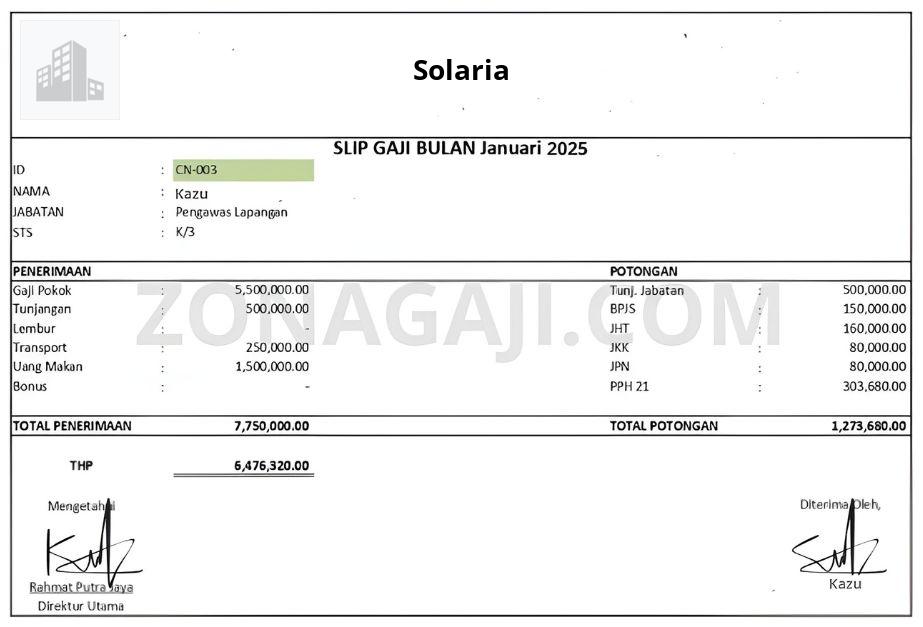 Gaji Solaria