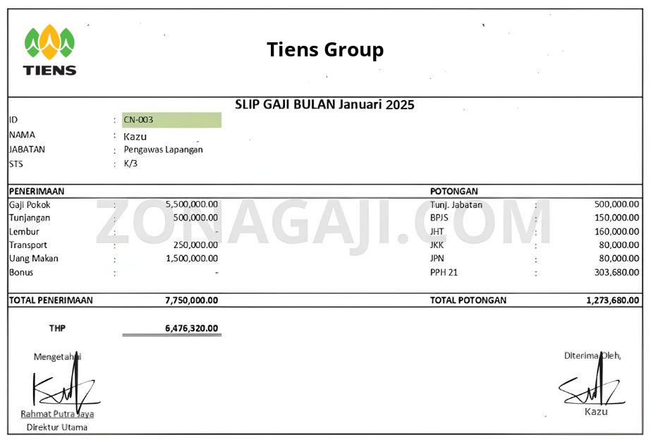 Gaji Tiens Group